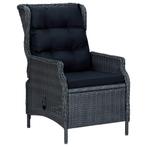 vidaXL Tuinstoel verstelbaar met kussens poly rattan, Tuin en Terras, Tuinstoelen, Verzenden, Nieuw