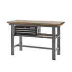 Werkbank grijs 150 cm met hardhouten blad en, Doe-het-zelf en Bouw, Ophalen of Verzenden, Nieuw