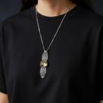 Zonder Minimumprijs - Halsketting Zilver 925 met marcasiet -, Handtassen en Accessoires, Nieuw