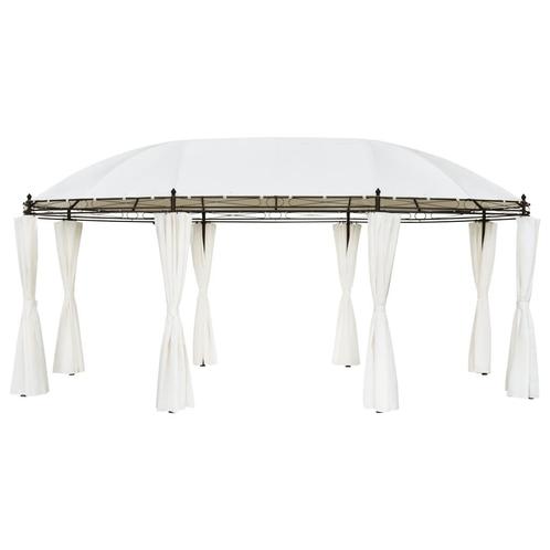 vidaXL Prieel 530x350x265 cm crèmewit, Tuin en Terras, Partytenten, Nieuw, Verzenden