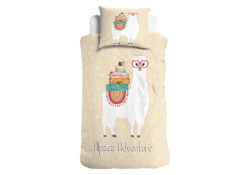 Little Monster Alpaca Adventure Zand - 155 x 220, Huis en Inrichting, Slaapkamer | Beddengoed