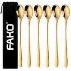 Fako Bijoux - 6 Lange HQ Lepels - Latte Macchiato -, Huis en Inrichting, Verzenden, Nieuw