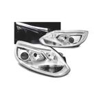 Phares Pour Ford Focus 11-14 Tube Light Fond Chromé, Auto-onderdelen, Verzenden, Nieuw