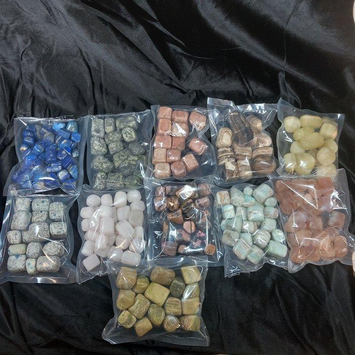 Meng stenen Getrommeld- 5.5 kg, Verzamelen, Mineralen en Fossielen