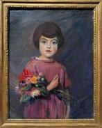 Ch. Garret (XIX-XX) - Petite Fillette au Bouquet