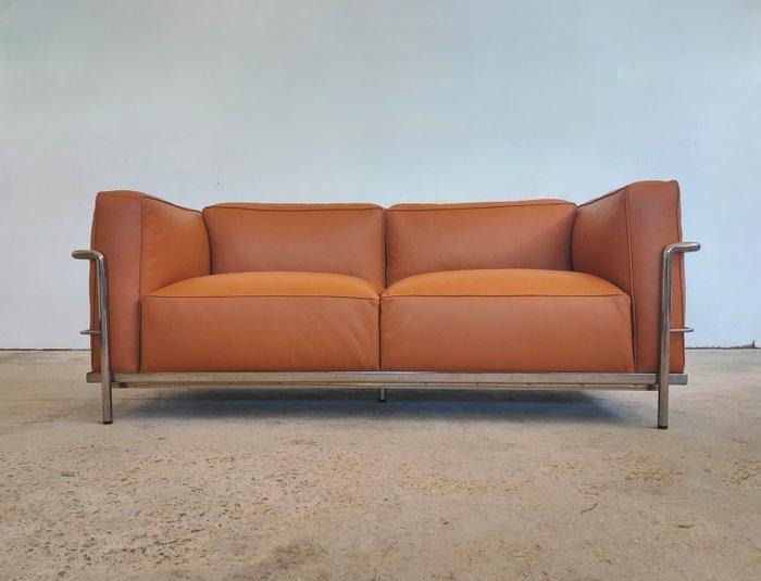 Cassina - Le Corbusier - Canapé - LC3 - Acier - pelle cognac, Antiquités & Art, Art | Objets design