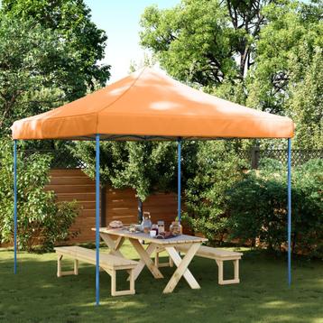 vidaXL Partytent inklapbaar pop-up 292x292x315 cm oranje, Verzenden