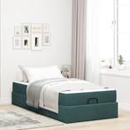 vidaXL Bedframe met matras met opslag Donkergroen 90 x 200, Huis en Inrichting, Verzenden, Nieuw