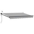 vidaXL Elektrisch Uitschuifbare Zonneluifel Antraciet en Wit, Tuin en Terras, Verzenden, Nieuw
