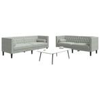 vidaXL 2-delige Loungeset Chesterfield met bolsters fluweel, Verzenden, Nieuw