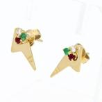 Boucles doreilles - 18 carats Or jaune - Diamant, Handtassen en Accessoires, Oorbellen, Nieuw