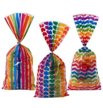 Fako Bijoux® - Uitzeelzakjes Regenboog Mix - 12.5x27.5cm - beschikbaar voor biedingen