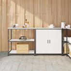 vidaXL Keukenopbergsysteem met plank 2 pcs Wit 180 x 50 x 92, Huis en Inrichting, Kasten | Overige, Verzenden, Nieuw