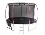 Stijlvolle Trampoline 244 cm - Roze en Zwart - Met Trap e..., Ophalen of Verzenden, Nieuw