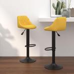 vidaXL Tabourets de bar lot de 2 jaune moutarde velours, Maison & Meubles, Verzenden, Neuf