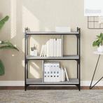 vidaXL Boekenkast 3-laags 76x32x88 cm bewerkt hout grijs, Huis en Inrichting, Verzenden, Nieuw