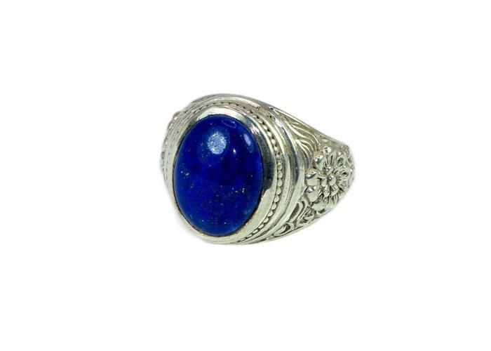 Lapis lazuli - Zilver - Ring, Antiek en Kunst, Kunst | Niet-Westerse kunst
