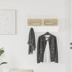 vidaXL Wandkast met haken 80x24x35,5 cm bewerkt hout wit, Huis en Inrichting, Kasten | Kleerkasten, Nieuw, Verzenden