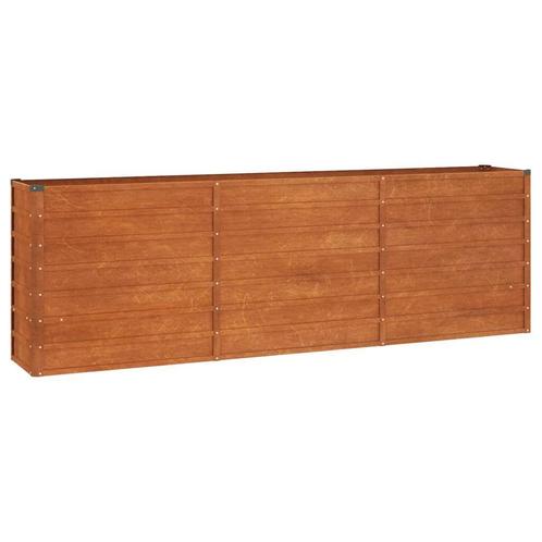 Plantenbak Cortenstaal Roest - OP=OP - Verhoogde Bak 240cm, Tuin en Terras, Bloembakken en Plantenbakken, 60 cm of meer, 100 cm of meer