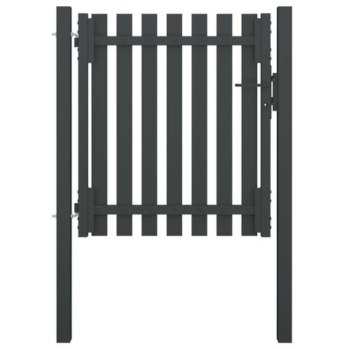 vidaXL Poort 1x1,25 m staal antraciet, Tuin en Terras, Tuinpoorten, Nieuw, Verzenden
