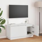 vidaXL TV-meubel Wit 100x38x49 cm Bewerkt hout, Huis en Inrichting, Kasten |Televisiemeubels, Verzenden, Nieuw