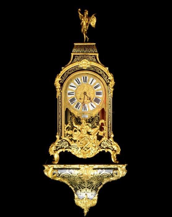 Een monumentale (123 cm) Boulle Louis XIV-stijl cartelklok, Antiek en Kunst, Antiek | Klokken