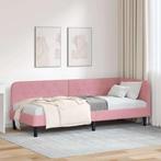 vidaXL Hoek Bed Frame met hoofdeinde Roze 80 x 200 cm, Huis en Inrichting, Verzenden, Nieuw