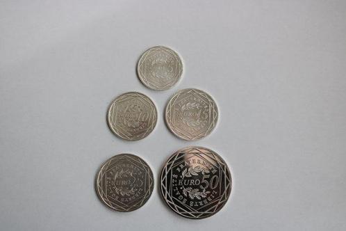 France. Series 5 Euro - 50 Euro 2008/2010 (5 monnaies) (Sans, Postzegels en Munten, Munten | Europa | Euromunten