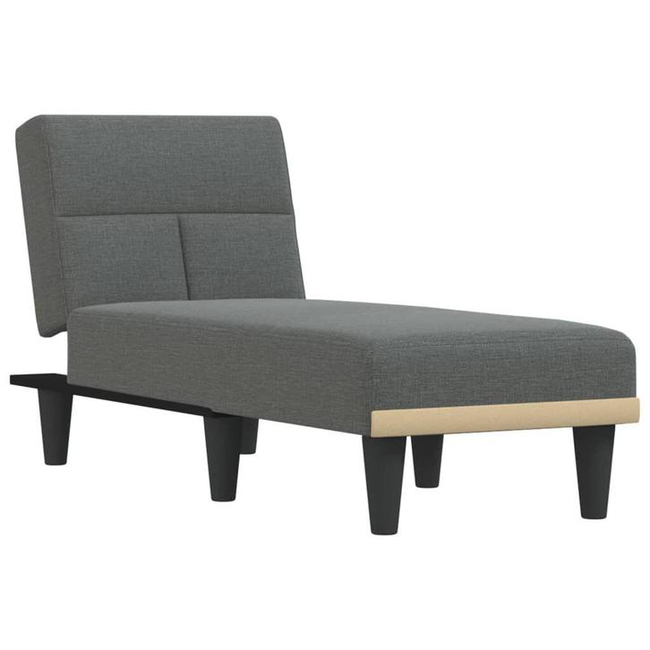 Chaise longue stof donkergrijs | Retour Deal 55% Korting!, Huis en Inrichting, Zetels | Zetels en Chaises Longues, Minder dan 150 cm