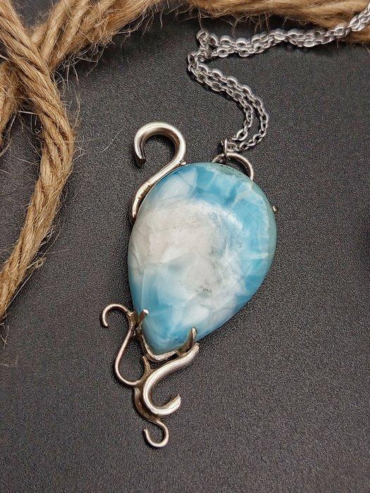 Sieraad Genezende golven handgemaakt in 925 zilver met, Verzamelen, Mineralen en Fossielen