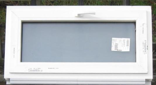 pvc raam , chassis , venster 100 x 50 wit / antraciet 7016, Doe-het-zelf en Bouw, Raamkozijnen en Schuifdeuren, Inclusief glas