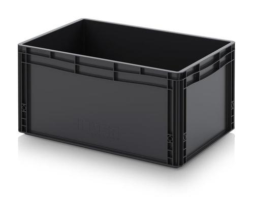 Stapelbak 600x400x320mm ESD PP Zwart licht gebruikt, Doe-het-zelf en Bouw, Overige Doe-Het-Zelf en Bouw, Ophalen of Verzenden