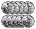 Verenigde Staten. 10 x 1 oz Engelhard Prospector Silver, Postzegels en Munten