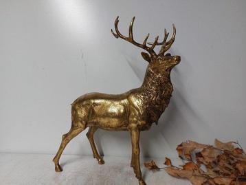 Beeld, hert staande 55 cm - 55 cm - polyresin beschikbaar voor biedingen