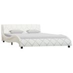 vidaXL Cadre de lit Blanc Similicuir 140 x 200 cm