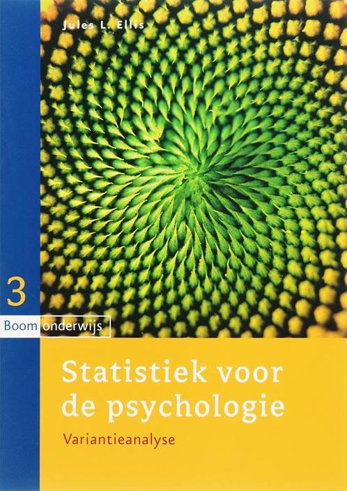 Statistiek Voor De Psychologie / 3 Variantieanalyse, Livres, Psychologie, Envoi