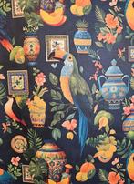 300x280cm! Exclusieve Art Deco-stof met papegaaien en