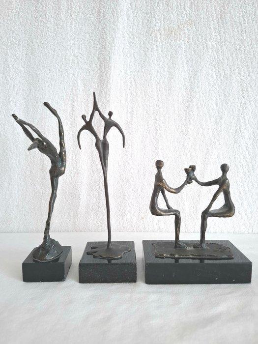 Braun, CAN - Beeldje - Set van drie bronzen abstracte, Antiek en Kunst, Curiosa en Brocante