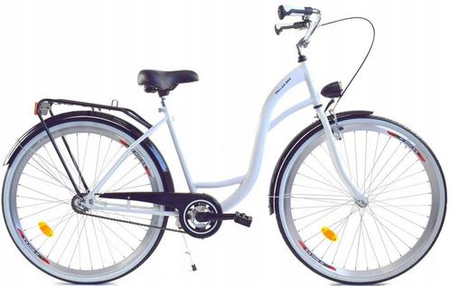 Stoere sportieve meisjesfiets 26 inch wit-zwart met led-v..., Fietsen en Brommers, Fietsen | Meisjes, Handrem, 26 inch of meer
