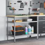 vidaXL Werktafel Grijs 100 x 55 x 85 cm Staal en Gengineerd, Doe-het-zelf en Bouw, Werkbanken, Verzenden, Nieuw