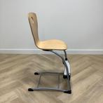 Tweedehands schoolstoel / leerlingstoel met voetenplank, VS, Huis en Inrichting, Gebruikt, Hout, Eén