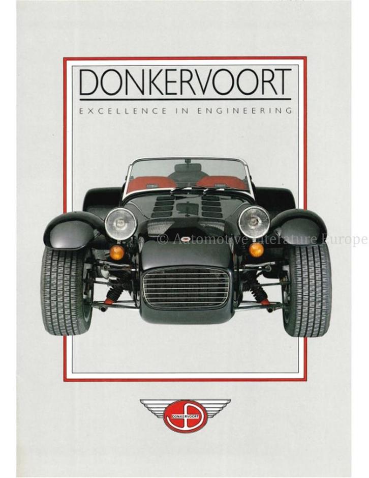 1989 DONKERVOORT S8A BROCHURE DUITS, Boeken, Auto's | Folders en Tijdschriften