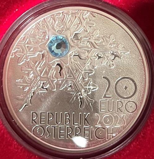 Autriche. 20 Euro 2023 - Beer + Sneeuwvlok- in cassette +, Postzegels en Munten, Munten | Europa | Euromunten