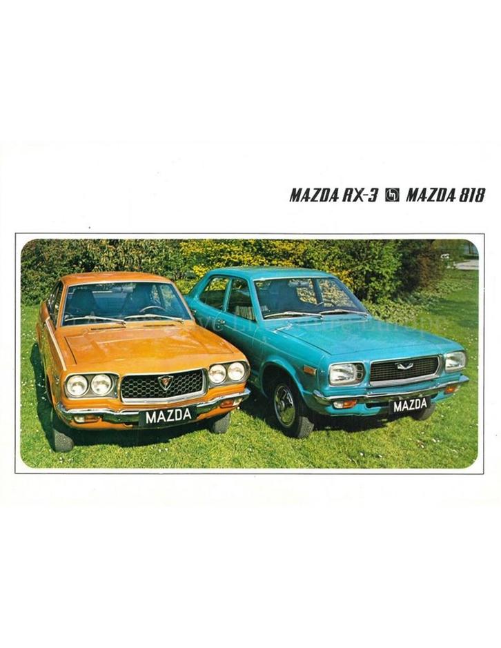 1973 MAZDA RX-3 | 818 BROCHURE NEDERLANDS, Boeken, Auto's | Folders en Tijdschriften