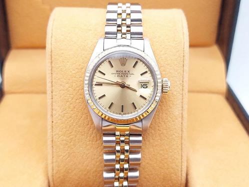 Rolex Lady-Datejust Ref. 6917 Year 1979 (Box), Handtassen en Accessoires, Horloges | Dames, Goud, Zo goed als nieuw, Goud, Rolex