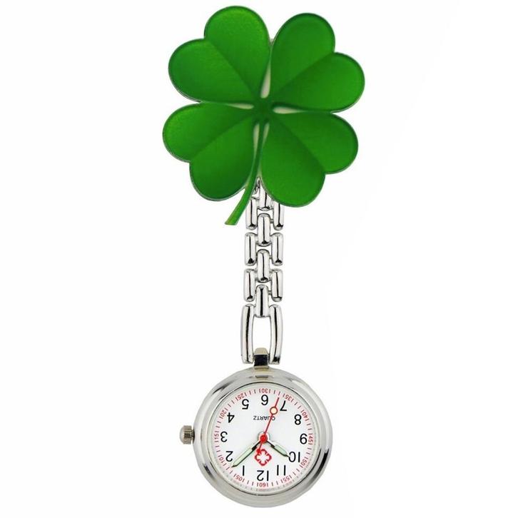 Fako - Verpleegstershorloge - Acryl - Klavertje Vier, Handtassen en Accessoires, Horloges | Dames, Verzenden