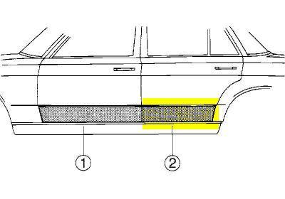 Deur reperatieplaat | Mercedes w123, Auto-onderdelen, Overige Auto-onderdelen, Ophalen of Verzenden