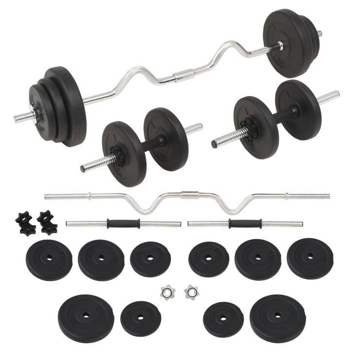 vidaXL Halterset 30 kg, Sport en Fitness, Fitnessmaterialen, Nieuw, Verzenden
