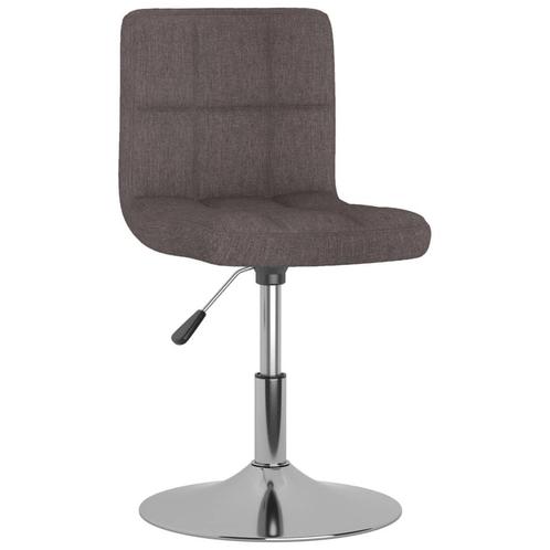 vidaXL Eetkamerstoel draaibaar stof taupe, Huis en Inrichting, Stoelen, Nieuw, Verzenden