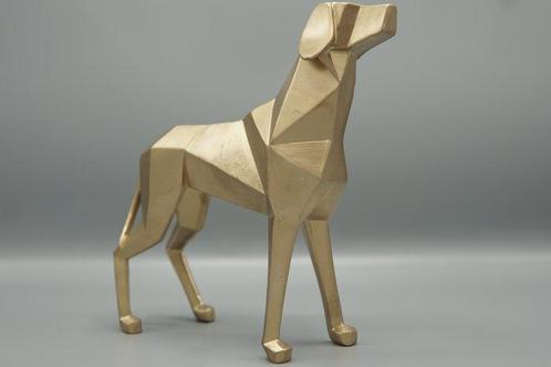 Beeldje - Golden dog - Polyresin, Antiek en Kunst, Curiosa en Brocante